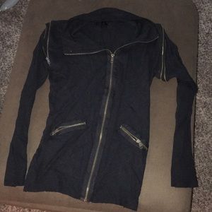 Cardigan with zippers